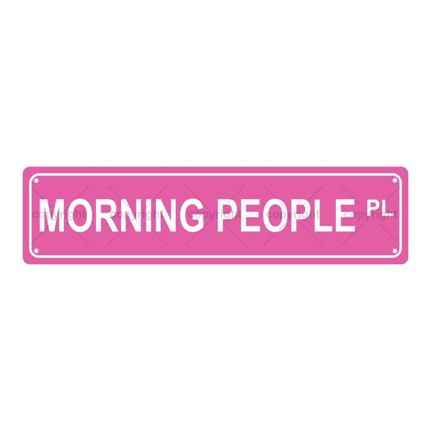 Morning People Pl People Metal Tin Street Sign Bar Cafe Garage Cave Home Room Wall Bathroom Farmhouse Garden Porch Patio Decor,4x16 Inch