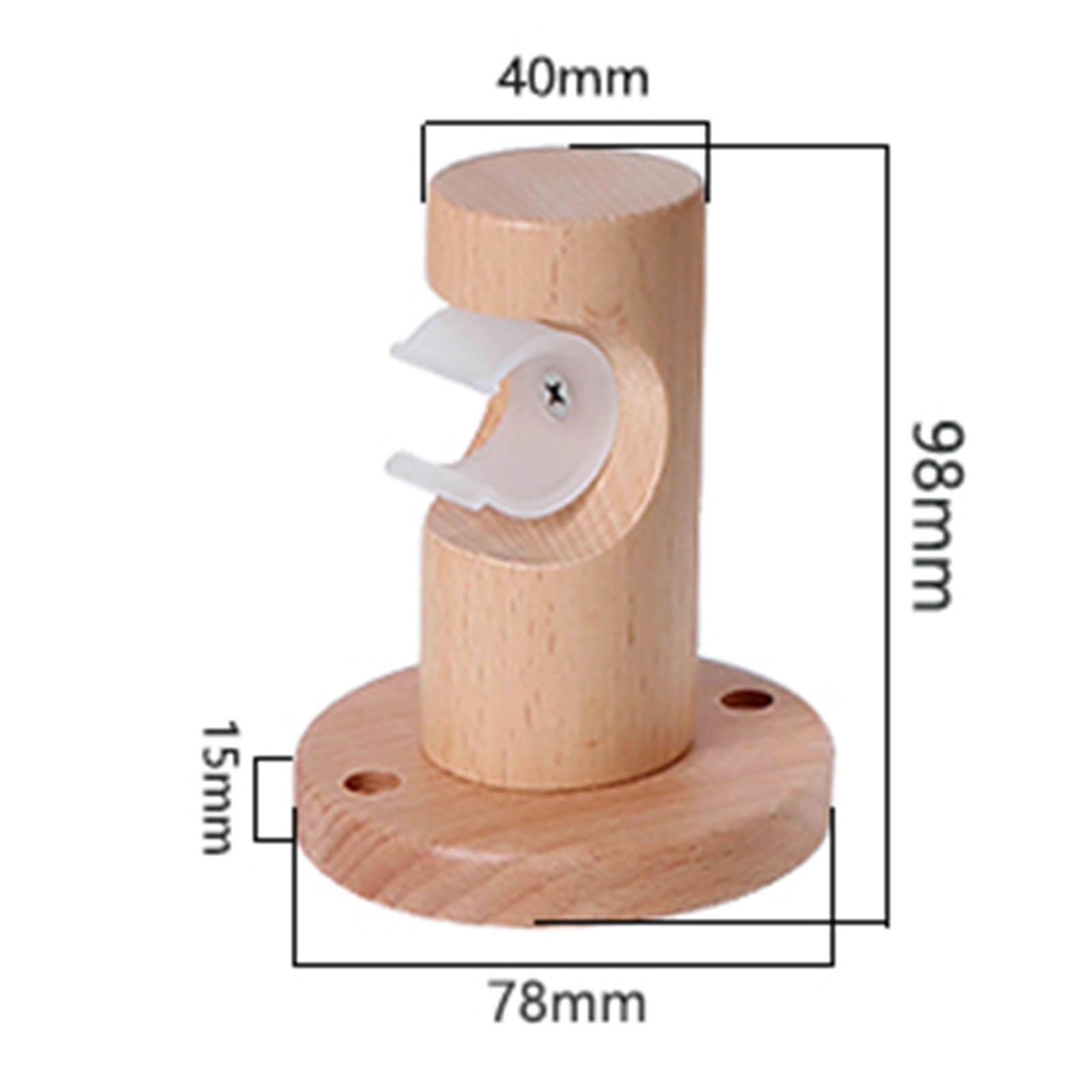 Bastone per tenda in legno massello, 120 cm, design silenzioso B per una facile installazione, stile fisso, ideale per camera da letto