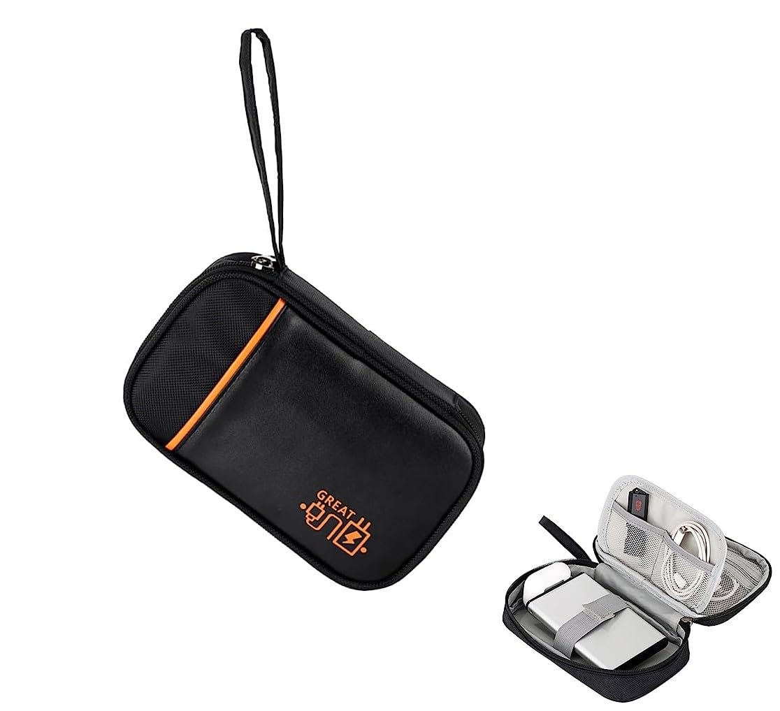 System-S Stoßsicheres Kabelschutz-Etui – Ca. 4x9x9 Cm, Mit Reißverschluss, Für In-Ear-Kopfhörer, Robust