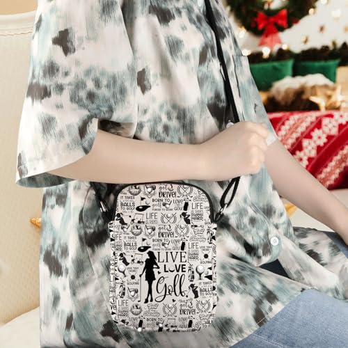 WCGXKO Live Love Golf Crossbody Bag Golf Team Gift Golf Player Gift Golf Accessory for Golf Lover4