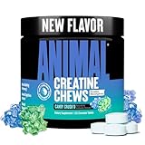 Animal Creatine Chews – Enhanced Creatine Monohydrate Chewable Tablets with AstraGin & Sea Salt, Max Absorption Pre Post-Workout, Lean Muscle Growth, Strength & Recovery, New Flavor Candy Crush’d