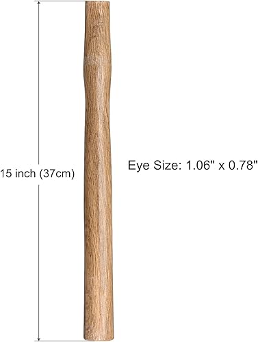 Miniatura 2 de uxcell Martillo de 15 pulgadas, mango de madera de repuesto para garra de 2 a 4 libras o martillo de clavo para desgarrar, ojo ovalado