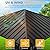 DWVO 10x10ft Hardtop Gazebo with Nettings and Curtains, Heavy Duty Galvanized Steel Outdoor Vertical Stripes Roof for Patio, Backyard, Deck, Lawns, Grey