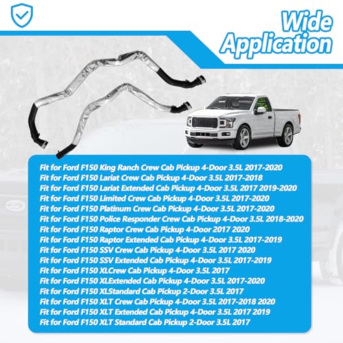 HVAC Heater Water Hose Inlet-Outlet Fit for Ford F150 2017-2020 Replace HL3Z-18472-E HL3Z-18472-F 2Pcs by MHAEDWV - Image 3