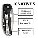 Spyderco Native 5 Pocket Knife - Black Carbon Fiber Handle with PlainEdge, Full-Flat Grind, CPM S90V Steel Blade and Back Lock - C41CFFP5