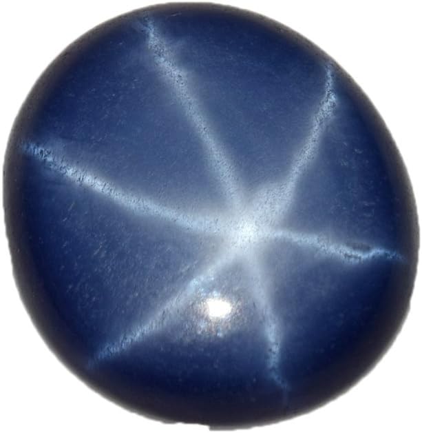 gemhub Approximate 15.00 Ct. Sharp Line 6 Rays Unheated Blue Star Sapphire Loose Gemstone BP-342