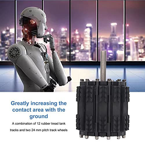 Kadimendium Track Wheel, Easy Installation Anti Slip Pom Rubber Chain Wheel Part 4.9In Width For Replacement #TOP3