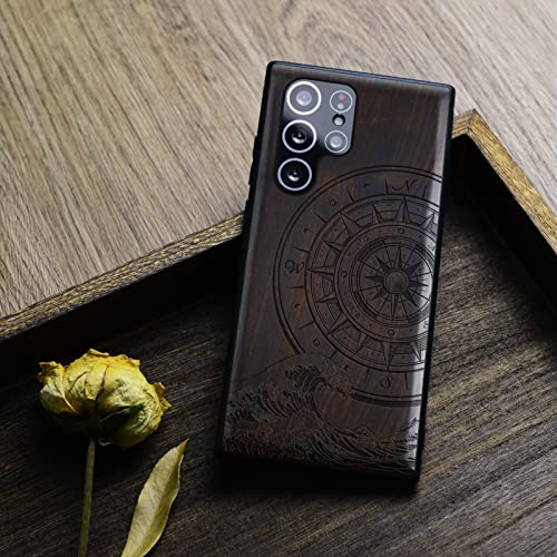 Carveit Custodia in Legno per Samsung S22 Ultra