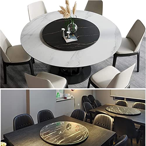 Plateau de service rotatif en bois pour table ronde de cuisine et dîner convivial - 4