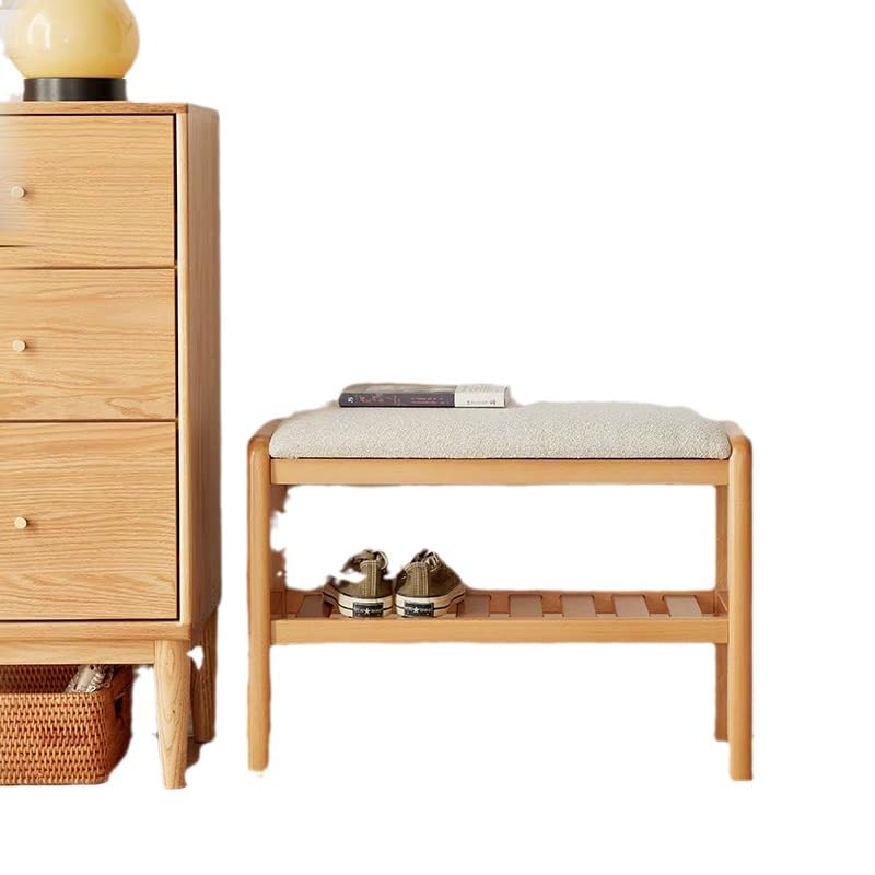 Tabouret de vanité et pouf ottoman avec coffre de rangement intégré