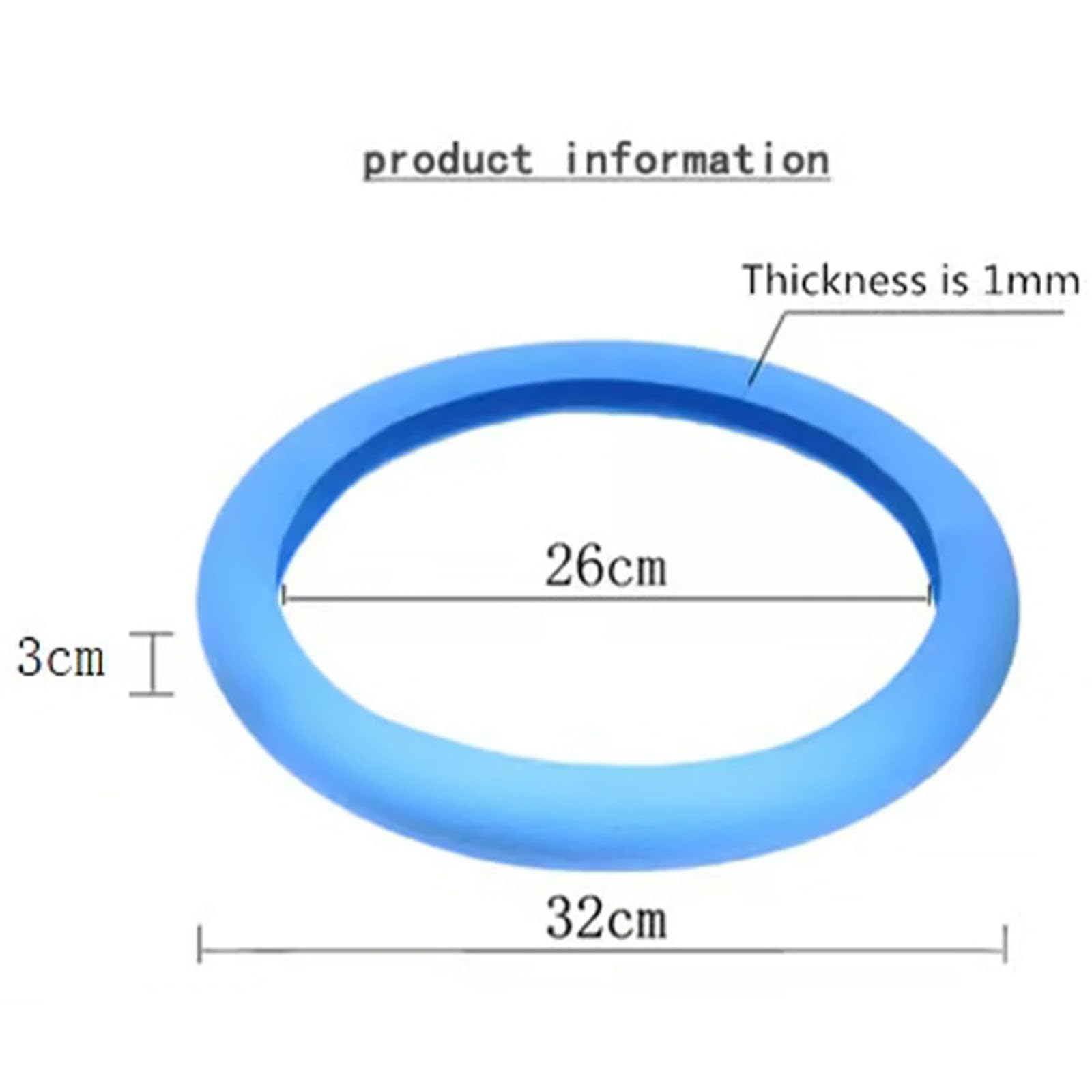 Car Steering Wheel Protective Cover, Non-Slip Silicone Steering Wheel Protector, Universal Vehicle Interior Accessories for Cars, Suitable for Most Cars (Sky Blue)