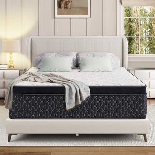 QUENSIYE 10 Inch Full Size Mattress,Memory Foam Hybird Mattress in ...