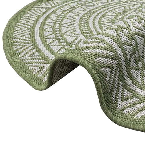 Tapis de jardin rond résistant aux intempéries vert 120cm - 6