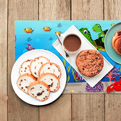 Set de table pieuvre Sealife antidérapant et résistant pour décoration de table - 7