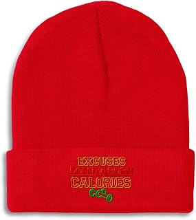 Speedy Pros Beanies for Men Sport Excuses Burn Calories Skull Cap Winter Hats Women Acrylic One Size
