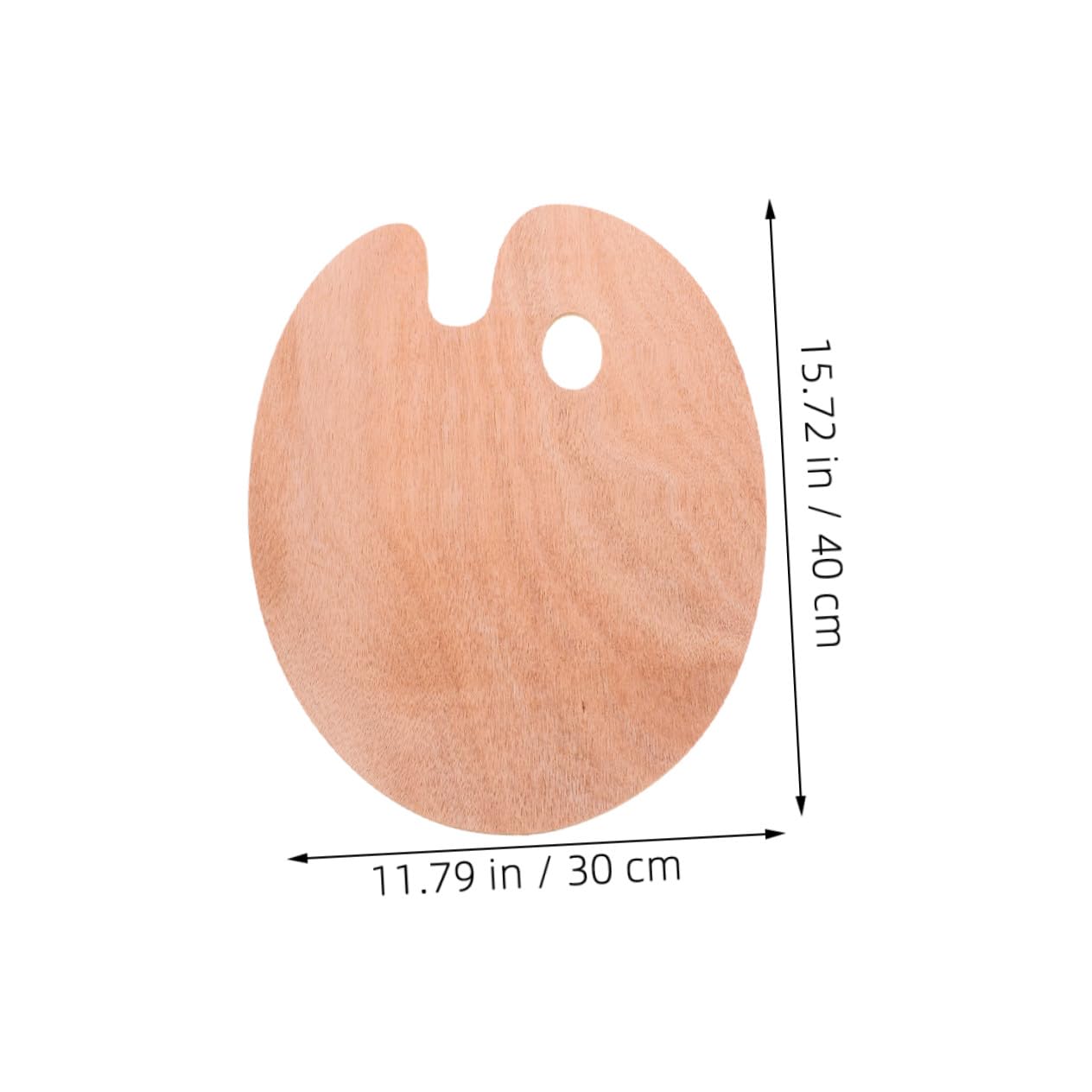 Sewroro 2stücke Holzpalette Oval für Malen Mischen von Ölfarben und Aquarell Malpalette mit Daumenloch für Künstler und Bastelprojekte