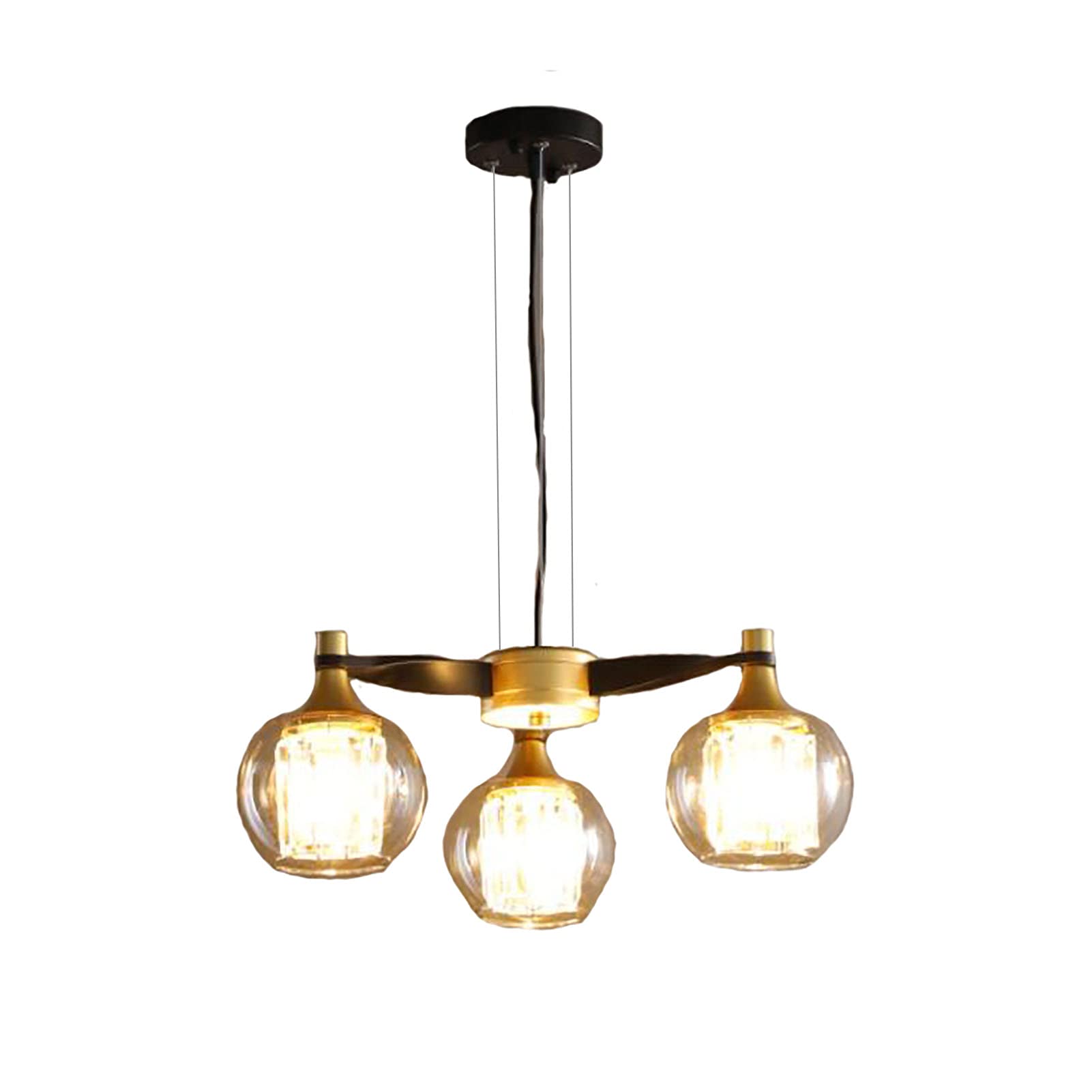 Plafonnier noir réglable 8 lumières pour grand salon moderne - 8
