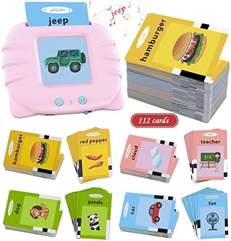 SATXTREM Children Preschool Cards for 2 3 4 5 6 Kids, Pocket Speech Therapy Toys for Autistic Children, Talking Flash Cards 224 Sight Words, Toddler Educational Learing Toys Gifts for Boys Girls