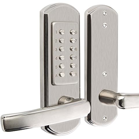 Keyless Mechanical Combination Door Lock Digital Code Keypad Security Entry Door Stainless Steel 304 Not deadbolt (Only for The Left Handed Door Opens Inward) … (Left Handle) Cover