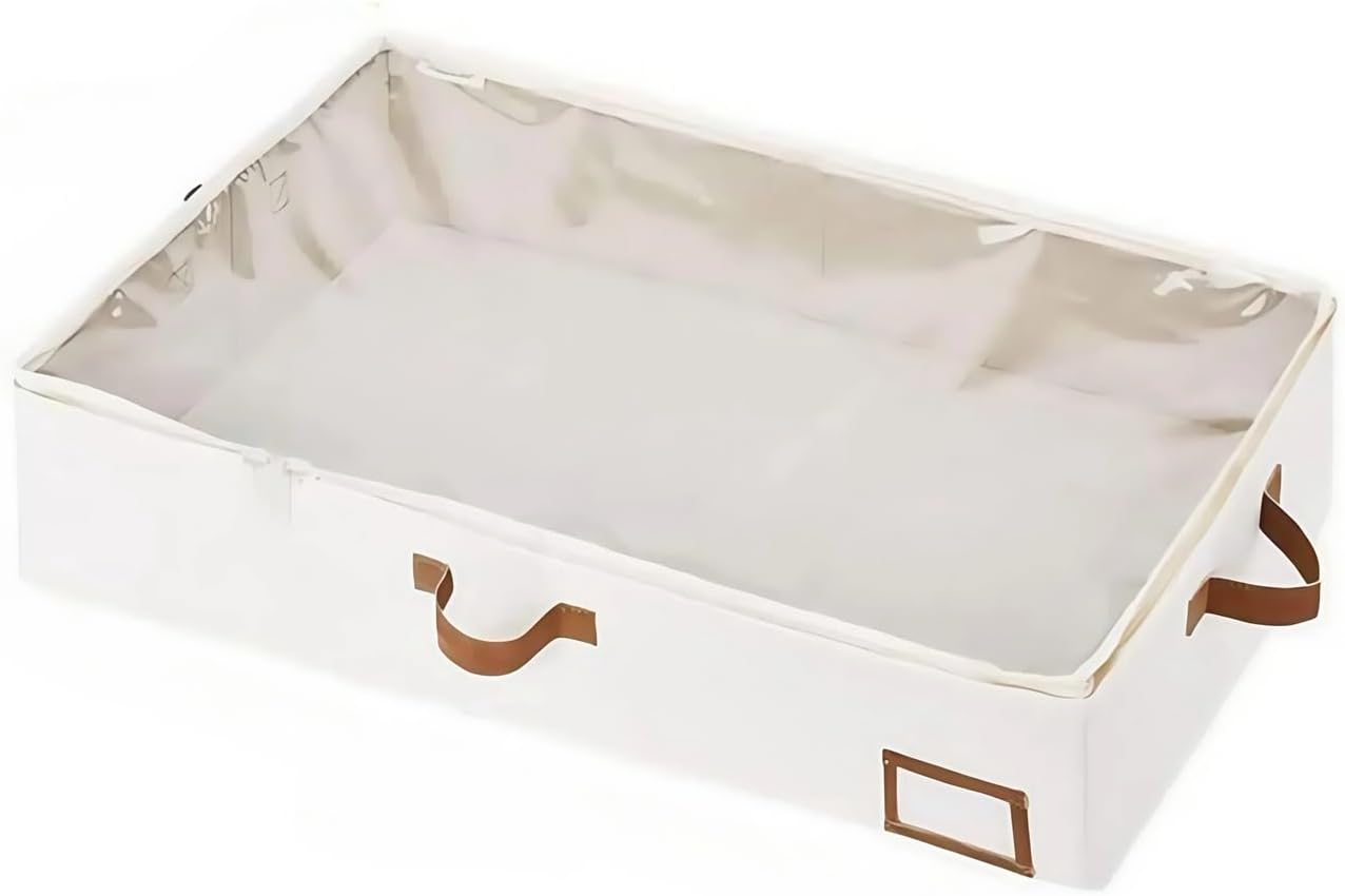 Under Bed Storage Containers Foldable Underbed Bags - Blankets Clothes Comforters Storage Bag Breathable Zippered Organizer(2PACK)