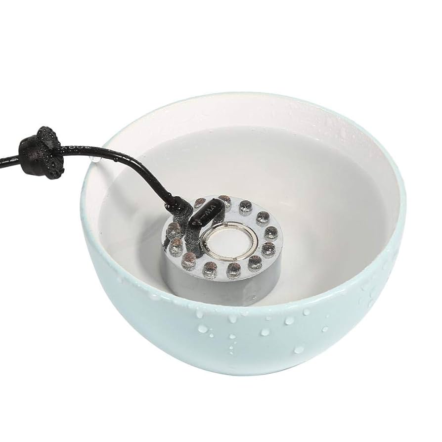 Mist Maker With Led 24V Color-Changing Mist Maker - 12 LED Pond Humidifier (US Plug Included) Mini Water Mister Pump