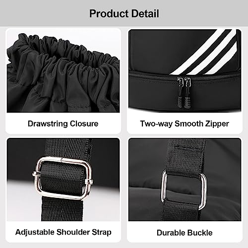 image for Bilivry Drawstring Backpack, Waterproof Gym Bag for Men Women Sports B