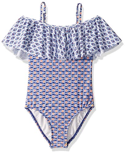 Image of Seafolly Girls' Cold Shoulder Ruffle Tank One Piece Swimsuit