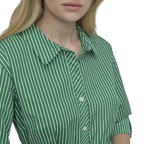 Image of DKNY Women's Long Sleeve Collared Tie Fit & Flare Mini Dress
