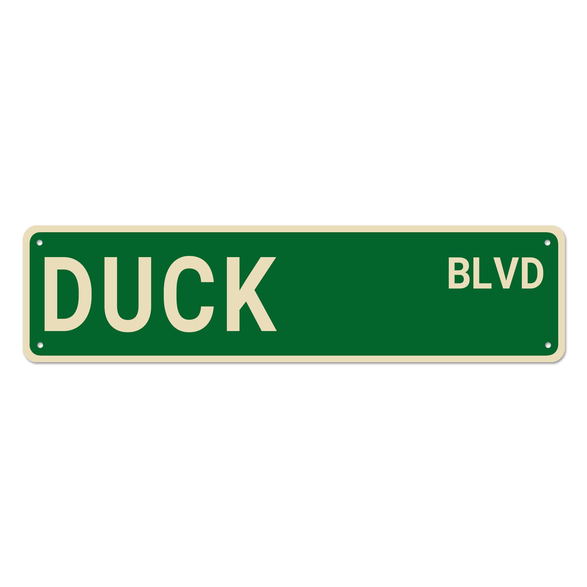 Sitrmgh Sign Duck Blvd Street Duck Duck Decor Duck Lover Gift, Funny Wall Decor For Home/Farmhouse/Man Cave, Quality Metal S 16X4 Inch