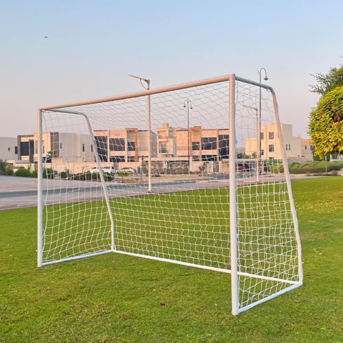 DANIM Soccer Football Goal Post with Net Heavy Duty & Weatherproof Steel Frame Easy Assembly Durable Training Goal for Garden Outdoor Indoor
