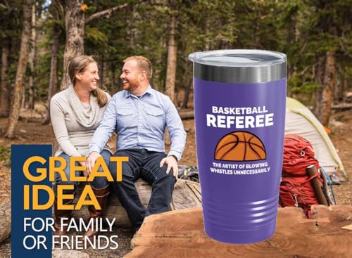 Vaso térmico morado edición árbitro de baloncesto 20oz miniatura 2