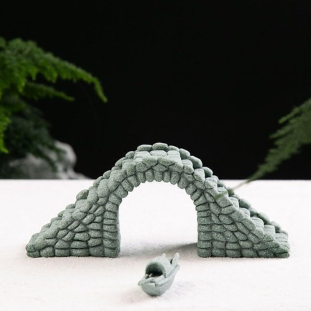 Ponte in pietra artificiale per bonsai paesaggistica acquario roccia giardino terrario e decorazione domestica in stile zen (grande)