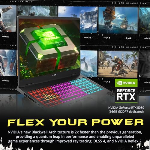 Image of HP Omen MAX 16 inch WQXGA Gaming Laptop, AMD Ryzen AI 9 HX 375, NVIDIA GeForce RTX 5080 16GB GDDR7, 64GB DDR5, 3TB Storage (2TB SSD+1TB Docking Station), RGB Backlit Keyboard, FHD IR Camera, Win 11, Black