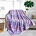 BKABRYHJJ Unicorn Glow in The Dark Blanket, Unicorn Gifts for Girls Age 6-8, Kids Toddler Blanket Toys for 3-12 Years Girls Birthday Gifts, Valentines Day, Christmas, 50 x 60 Inch, Purple