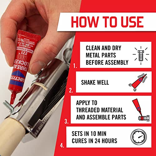 Image of Loctite Threadlocker Red 271 Red, 0.2 fl oz, 12, Tube
