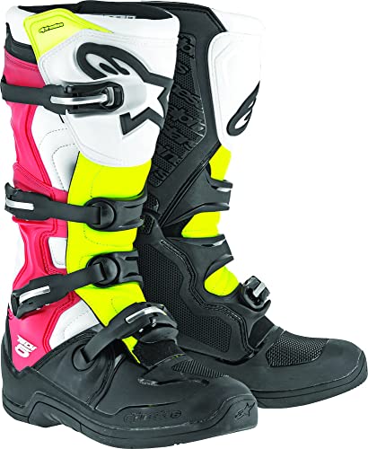 Buy 1 get 1 Alpinestars 2015015-1235-5 Unisex-Adult Tech 5 Boots (Black/White/Red/Yellow, Size 5)