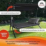 Angerer Hollywoodschaukel Elegance Smart mit Bettfunktion Grau