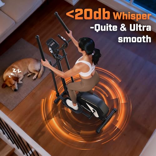 Image of ANCHEER Elliptical Machine for Home, 14-Level Resistance, 15 inch Stride | 14 Resistance Levels, 400 lb Capacity, Smooth Magnetic Drive, Low-Impact Full-Body Cardio for Home Fitness