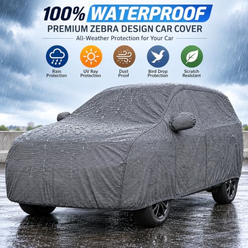 Image of Autofact 100% Waterproof Car Body Cover Compatible with i10 Old 2007-2017