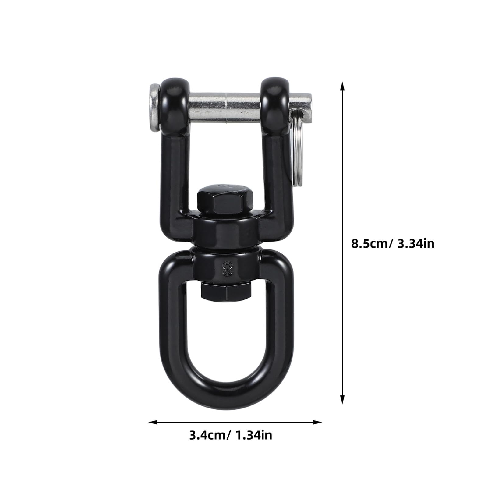 BESTonZON Double Eye Swivel Ring Connector for Swing Hammock Chair Heavy Duty Mounting Hardware Easy Installation for Tree Swing Rigging and Climbing Use