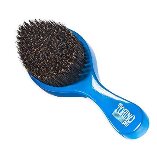 Torino Pro Wave brush #350 by Brush King - Medium Curve Waves Brush - Made with 100% Boar Bristles -True Texture Medium - All Purpose 360 Waves Brush