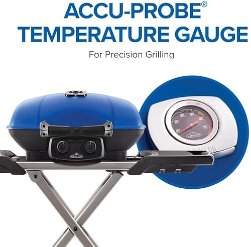 Miniatura 9 de Napoleon TravelQ - Asador portátil de gas propano, Carro de propano y tijeras., Azul