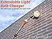 Light Bulb Changer Attachment Kit // Light Bulb Grabber Fits All Extension Poles with Standard ACME Thread with Suction Cup, Light Bulb Removal Tool, Microfiber Cloth and Basket (Pole Sold Separately)