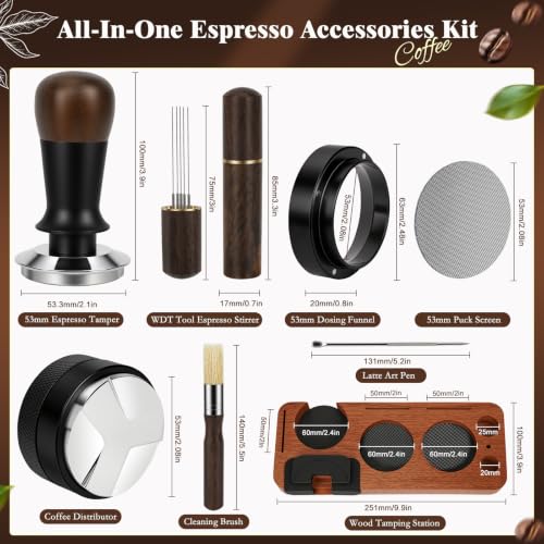 YUNGOO 8 PCS Espresso Accessories Kit, 53.3mm Espresso Tamper Kit by YUNGOO - Used condition - Image 3