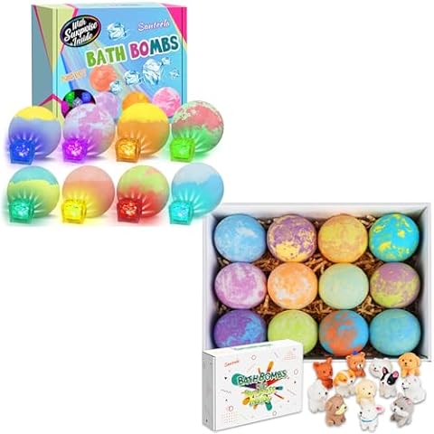 Bath Bombs for Kids with Surprise Inside, Kids Bath Bombs with Puppy Dolls Inside, Light Up Bath Bombs Set for Spa Relaxing Cover