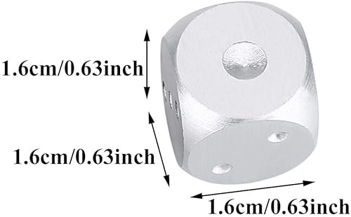 Miniatura 2 de Juego de dados de metal de 6 caras, juego de dados con caja de almacenamiento, juego de mesa, juegos de póquer, accesorios de dados (caja