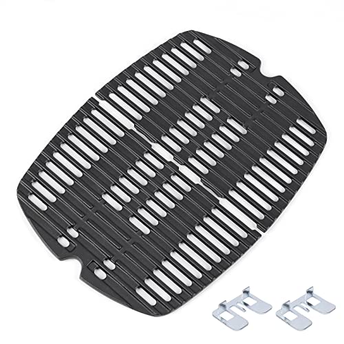 7644 Grill Grates for Weber Q100 Q1000 Q1200 Q120 Q1400 516001 516002 50060001 51010001 51060001 Baby Q Cast Iron Grill Parts-2 Pack