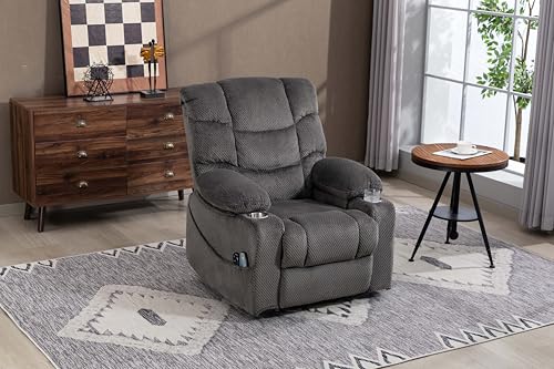Sillón eléctrico reclinable tela terciopelo gris miniatura 5