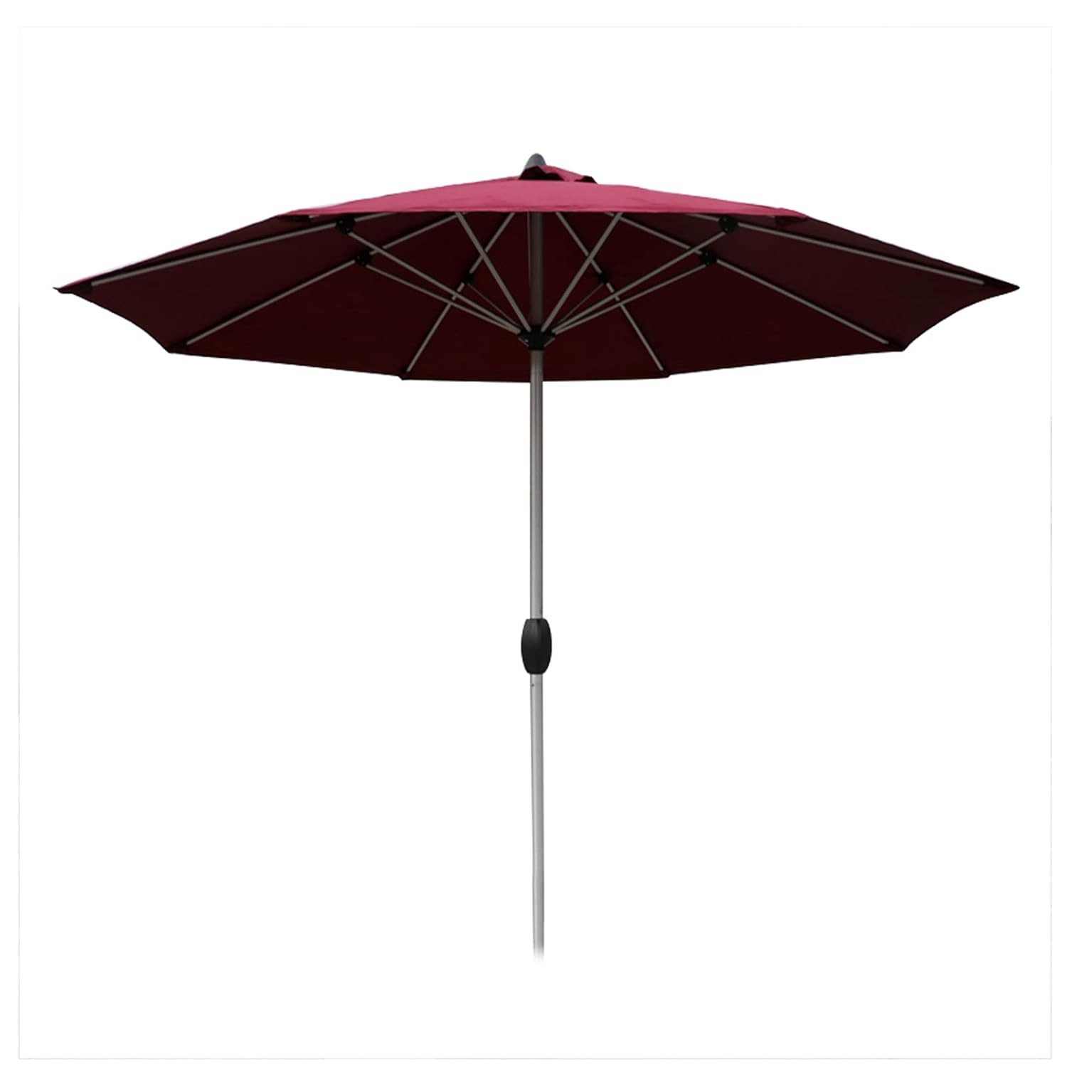 Patio Garden Parasol Outdoor Umbrella with Crank Handle Beach Parasol UV Protection and Windproof 8 Ribs Market Umbrella