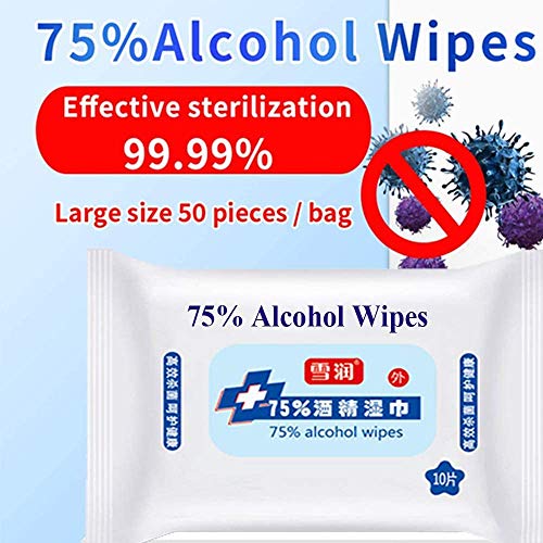 75% Alcohol Wipes Disposable (4 Packs x 10 Wipes) Cleaning Wipes Hand Sanitizer Wipes for Phone, Keyboard, Toy, Refrigerator, Ship from US Warehouse